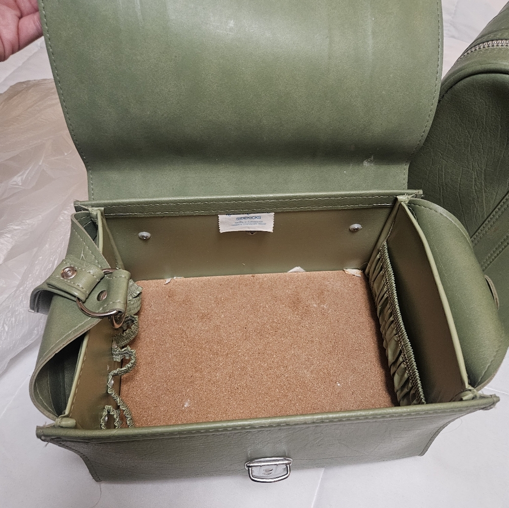 Vintage Samsonite Caribbea II Suitcase Luggage Set Dark Green Avocado 60-70's. - Picture 2 of 6